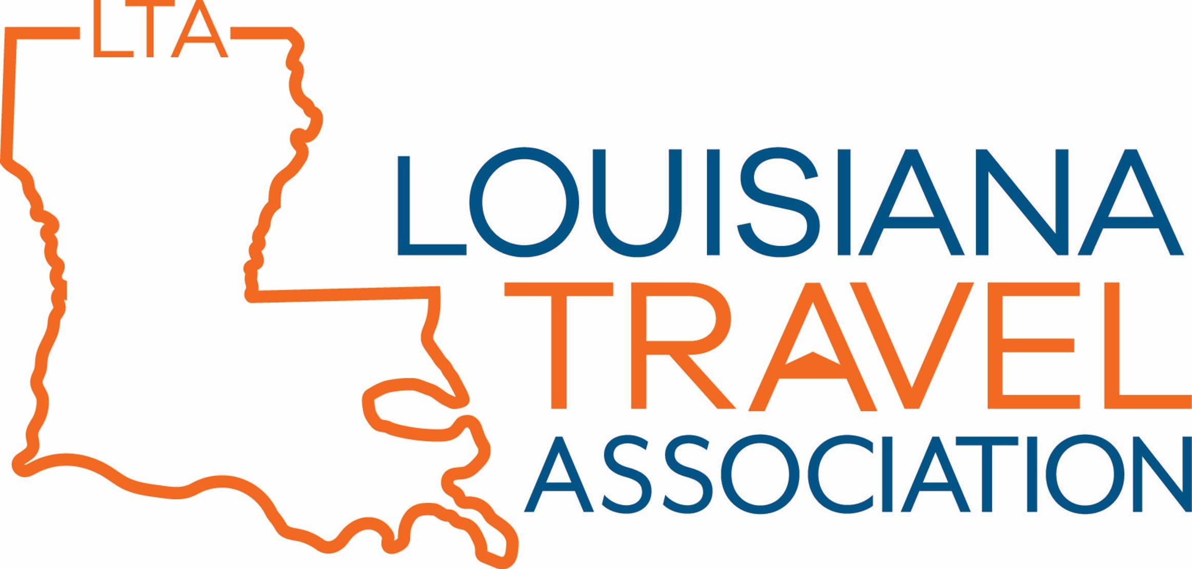 Logo of the Louisiana Travel Association featuring the state outline and the acronym LTA.