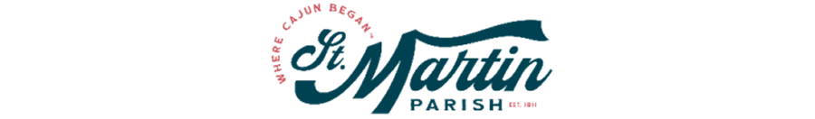 Logo for St. Martin Parish featuring the phrase "Where Cajun Lives."