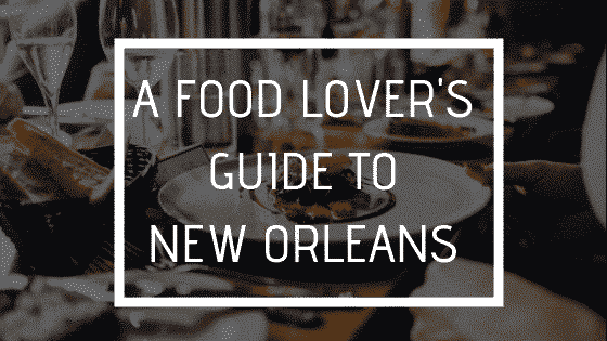 Text overlay promoting a culinary guide to New Orleans. Text overlay promoting a culinary guide to New Orleans.